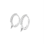 18K Hoop Diamond Earrings — 3D VIEW