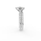 18K Solitaire Cushion Diamond Engagement Ring — SIDE