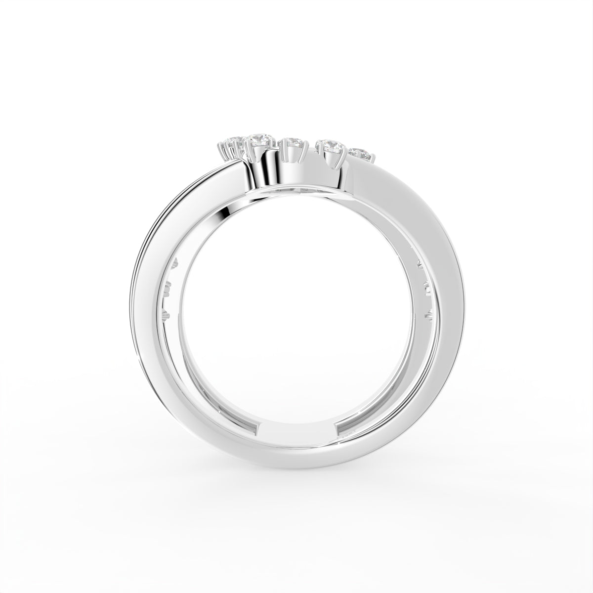18K Bespoke Pave Diamond Ring — FRONT