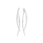 18K Round Diamond Drop Earrings — 3D VIEW