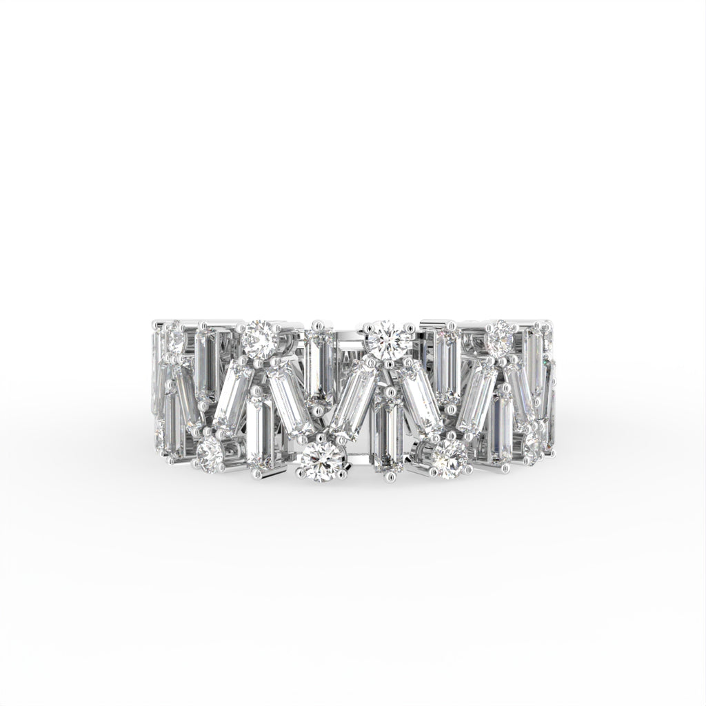 18K White Gold Baguette Diamond Eternity Ring — TOP