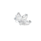 18K Marquise Diamond Piercing Earrings — 3D VIEW