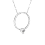 18K Heart Diamond Pendant — 3D VIEW
