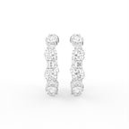 18K Round Bespoke Diamond Earrings — TOP