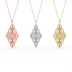 Sterling Silver Diamond Pendant — 3 COLOR