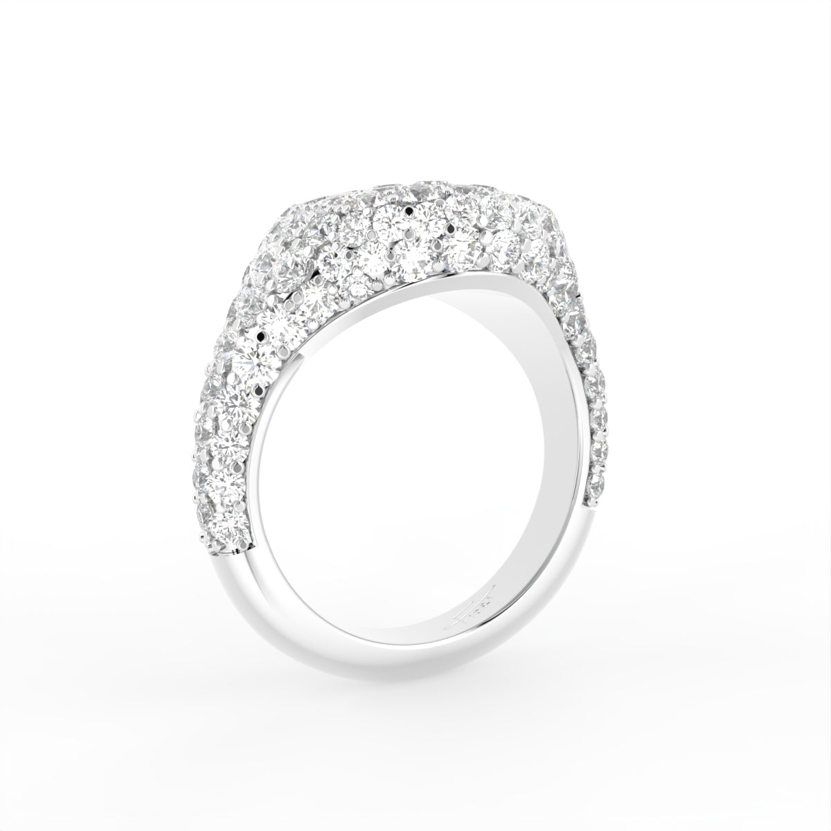 18K Bespoke Diamond Ring — 3D VIEW