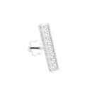 18K Heart Diamond Piercing Earrings — 3D VIEW