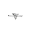 18K Solitaire Baguette Diamond Promise Ring — TOP