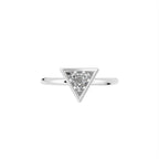 18K Solitaire Baguette Diamond Promise Ring — TOP