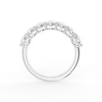 18K Half Eternity Oval Diamond Ring — FRONT