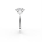 18K Trilogy Oval Diamond Ring — SIDE