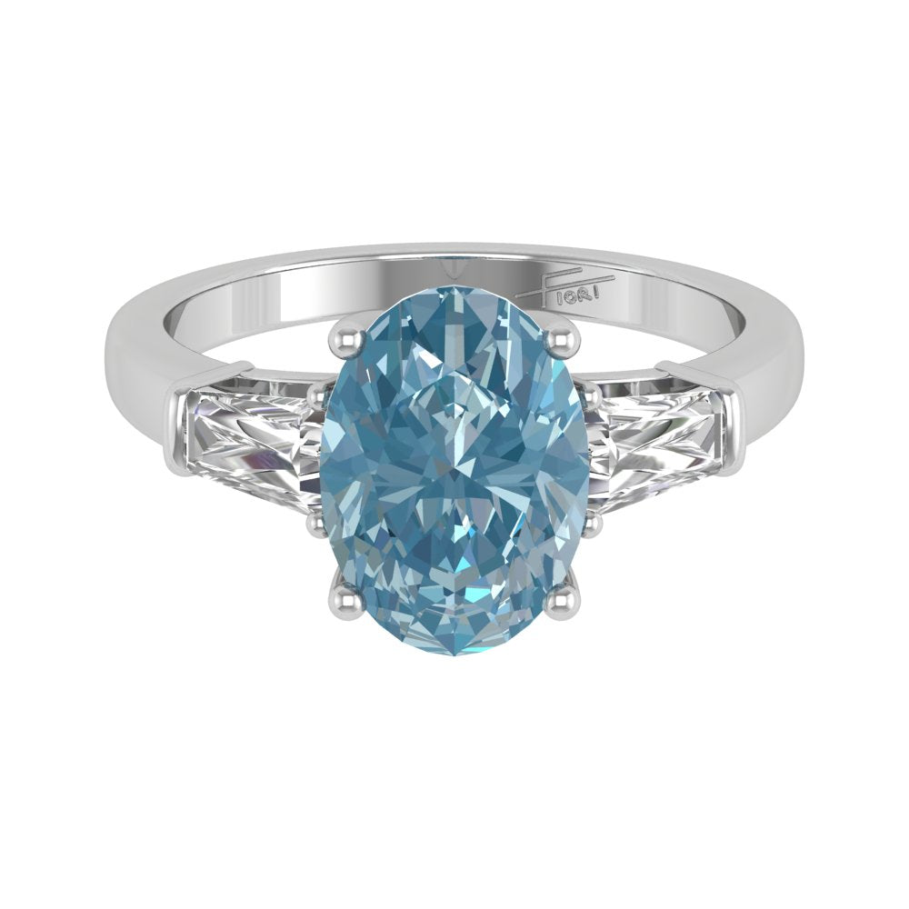 vimg:FJ2427|18K Trilogy Oval Diamond Ring — TOP