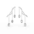18K Yellow Gold Bespoke Diamond Ear Cuff Earrings — TOP