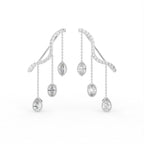 18K Yellow Gold Bespoke Diamond Ear Cuff Earrings — TOP