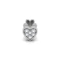 18K Heart Diamond Piercing Earrings — TOP