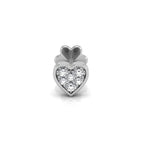 18K Heart Diamond Piercing Earrings — TOP