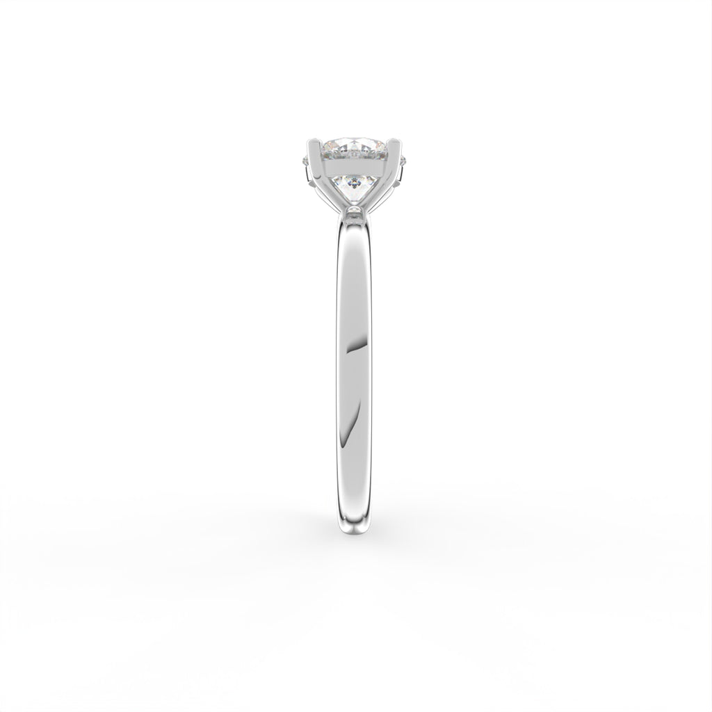 18K Solitaire Diamond Ring — SIDE