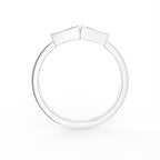 18K White Gold Baguette Diamond Ring — FRONT