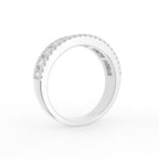 18K White Gold Eternity Round Diamond Ring — 3D VIEW