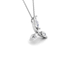 18K Floral Diamond Pendant — RIGHT