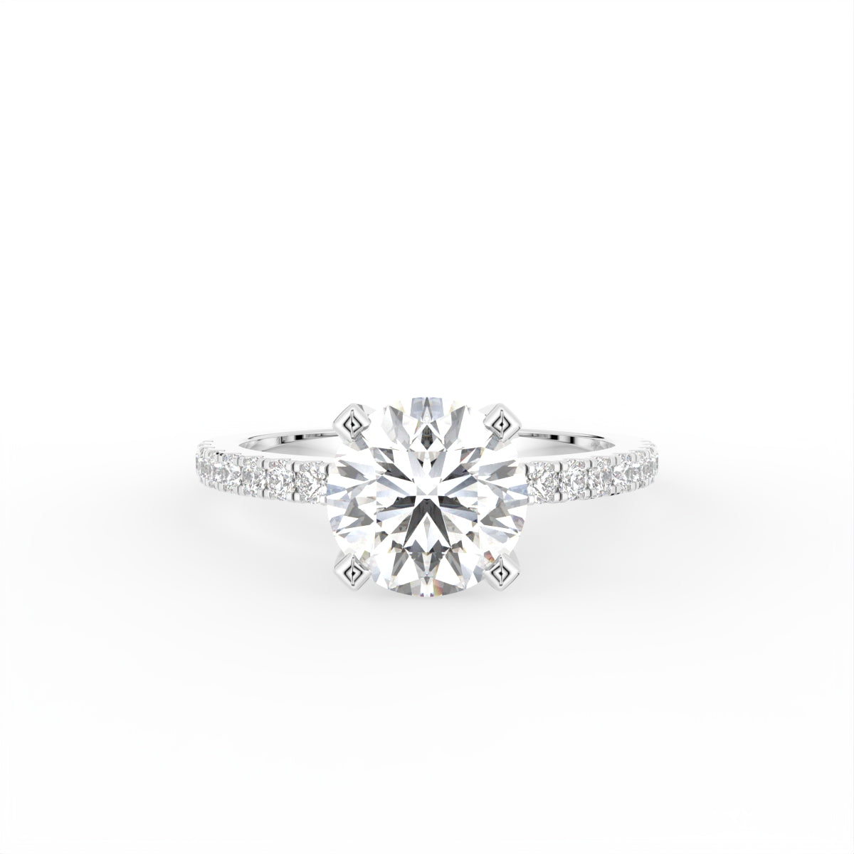 vimg:FJ6316|vimg:FJ6326|vimg:FJ6329|vimg:FJ5291|vimg:FJ3409|vimg:FJ3425|vimg:FJ6328|18K Round Diamond Engagement Ring — TOP
