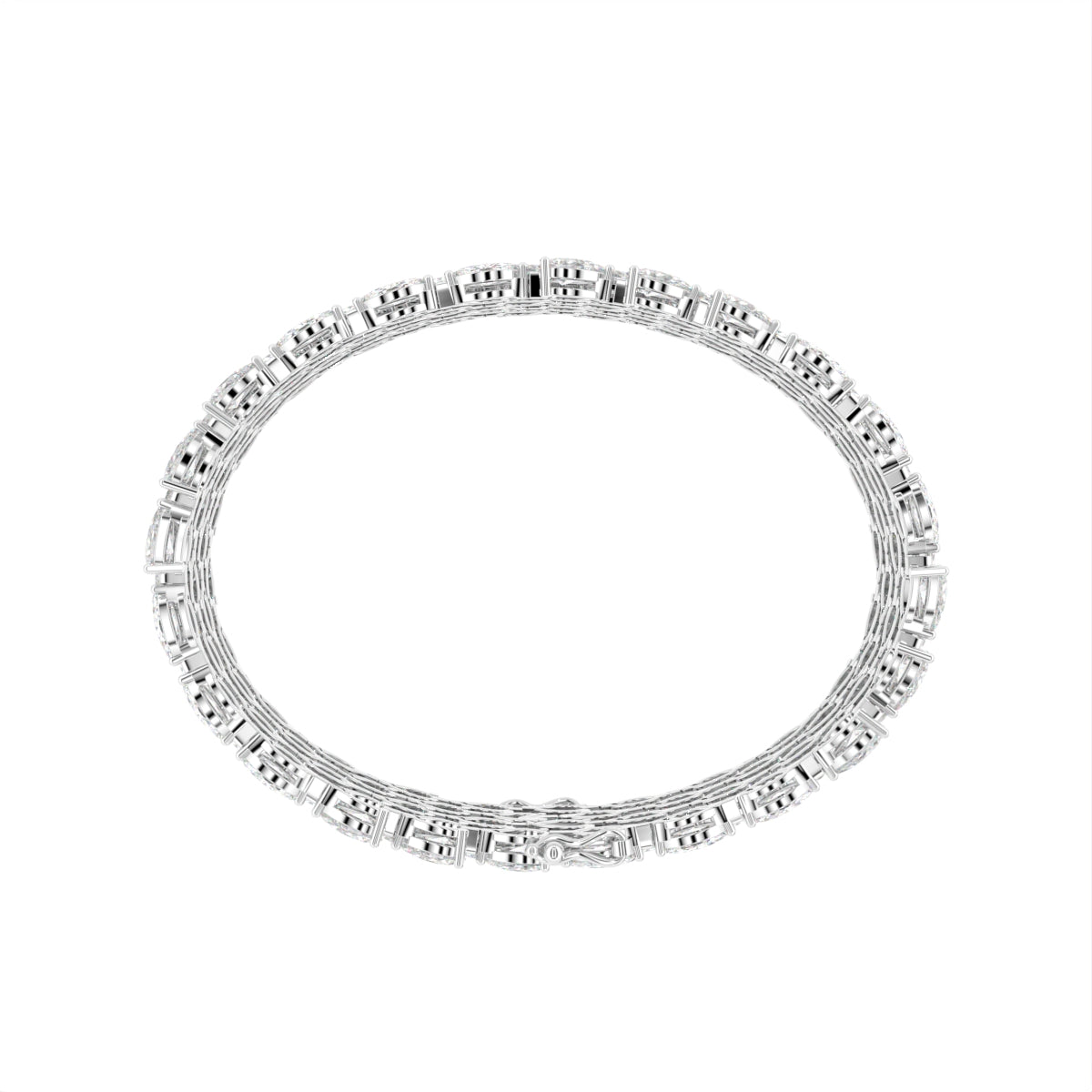18K Gold Marquise Diamond Bracelet — FRONT
