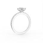 18K Solitaire Oval Diamond Engagement Ring — 3D VIEW
