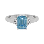 vimg:FJ2317|18K Trilogy Emerald-Cut Diamond Ring — TOP