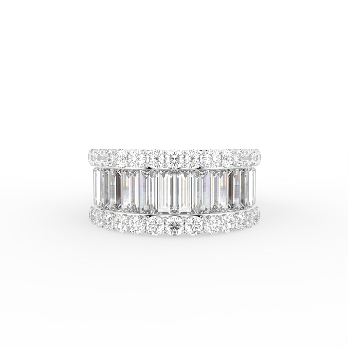 18K Eternity Baguette Diamond Ring — TOP