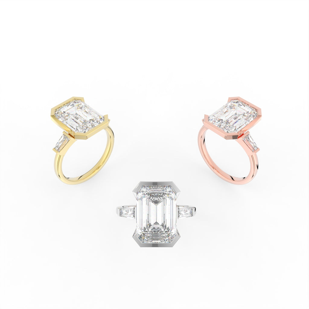 Sterling Silver Diamond Ring — 3 COLOR