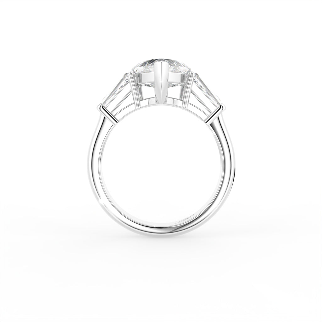 18K Trilogy Heart Diamond Ring — FRONT