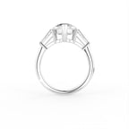 18K Trilogy Heart Diamond Ring — FRONT