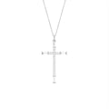 vimg:FJ3351|vimg:FJ3347|14K White Gold Cross Baguette Diamond Pendant — FRONT