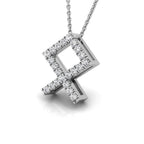 vimg:FJ1439|vimg:FJ2943|18K White Gold Othala Viking Round Diamond Pendant — 3D VIEW