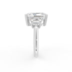 18K Trilogy Radiant Diamond Ring — SIDE