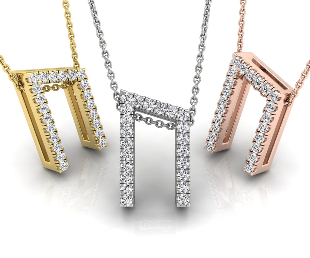 vimg:FJ2944|vimg:FJ1795|18K White Gold Uruz Viking Round Diamond Pendant — 3 COLOR