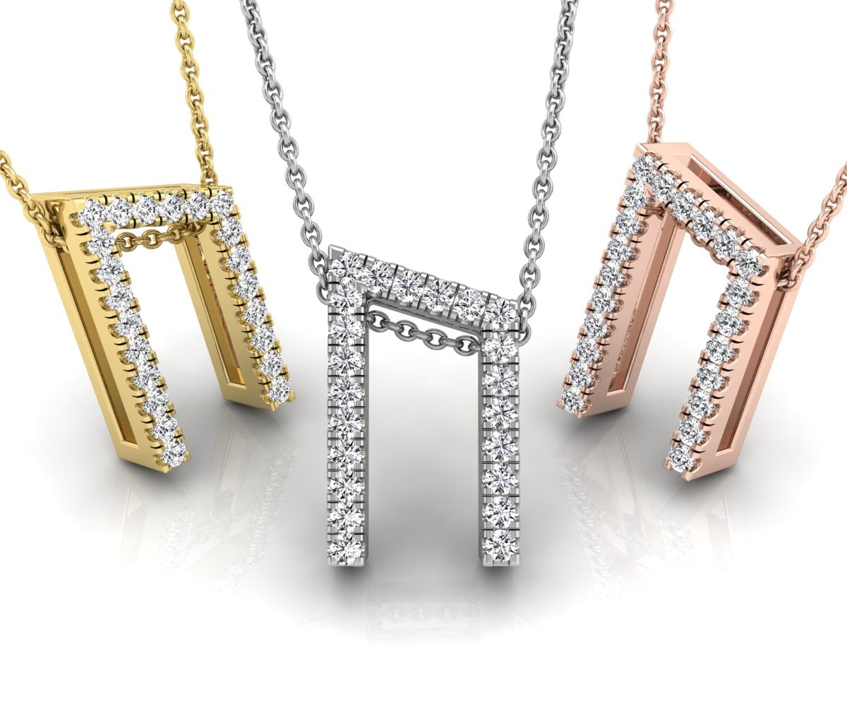 vimg:FJ2944|vimg:FJ1795|18K White Gold Uruz Viking Round Diamond Pendant — 3 COLOR
