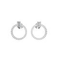 18K Round Diamond Hoop Earrings — TOP