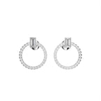 18K Round Diamond Hoop Earrings — TOP