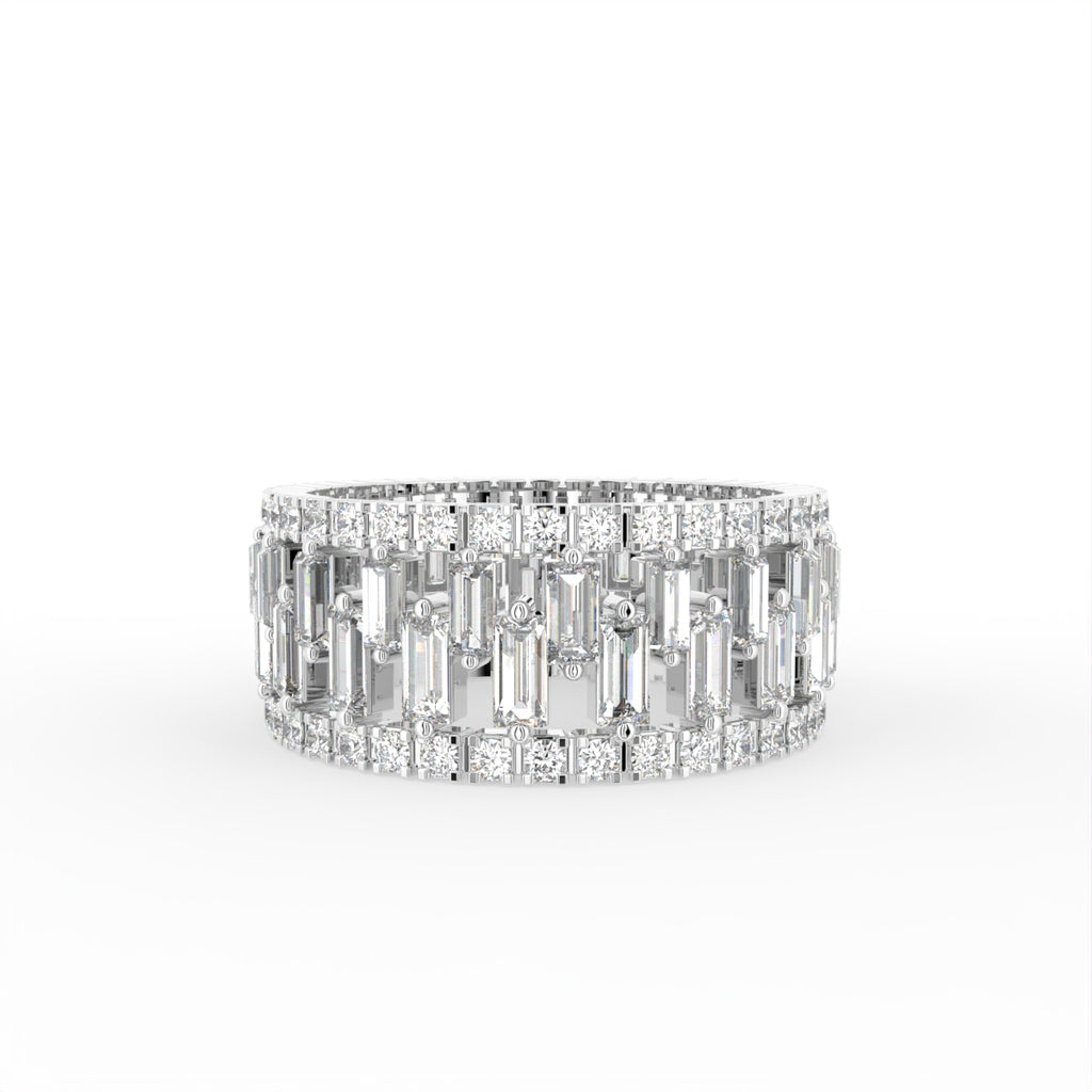 18K Eternity Baguette Diamond Ring — TOP