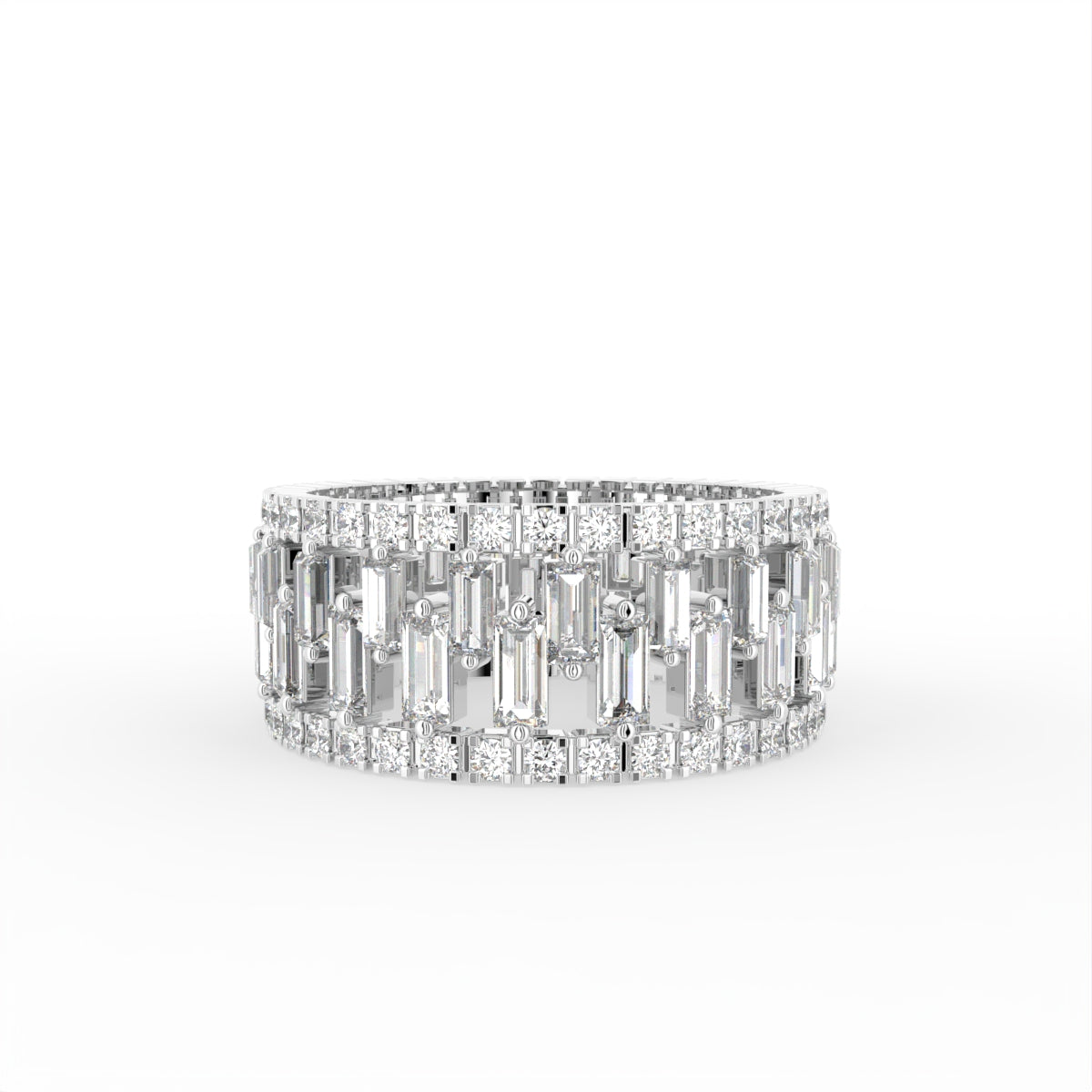 18K Eternity Baguette Diamond Ring — TOP