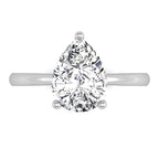 18K Solitaire Pear Diamond Ring — TOP
