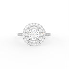 18K Halo Diamond Engagement Ring — TOP