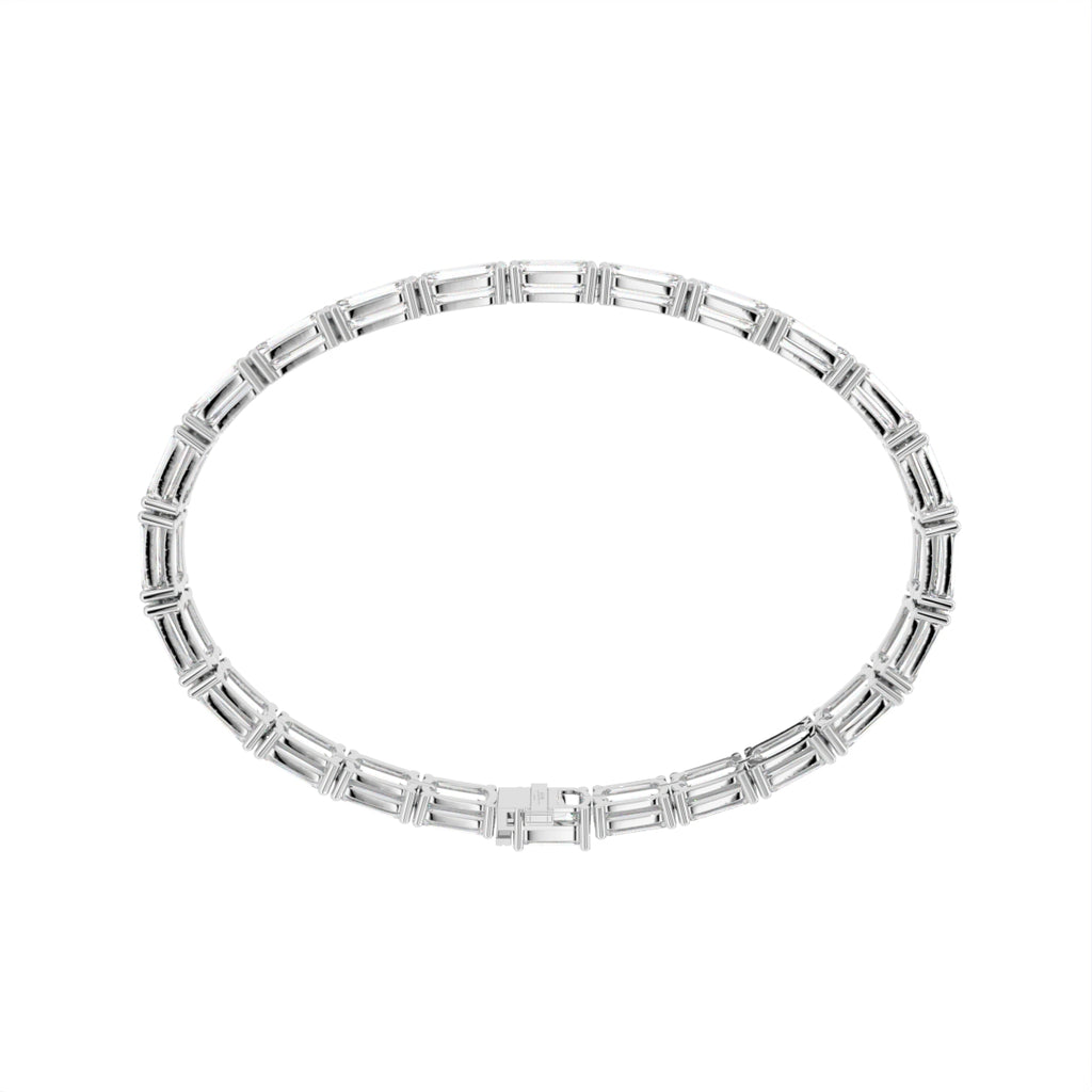 vimg:FJ6865|vimg:FJ6767|18K White Gold Ashoka Diamond Bracelet — FRONT