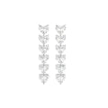 18K Heart Diamond Drop Earrings — TOP