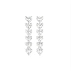18K Heart Diamond Drop Earrings — TOP