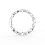 18K Oval Eternity Diamond Ring — FRONT