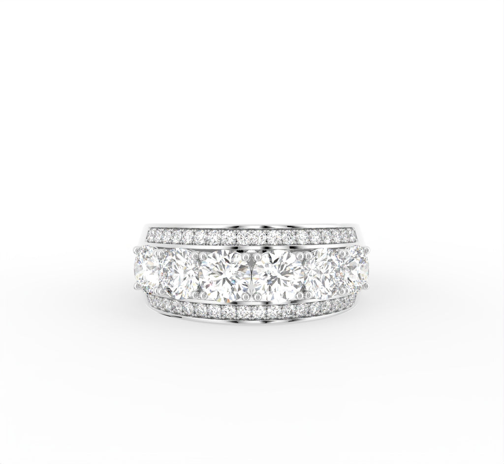 18K Eternity Round Diamond Ring — TOP