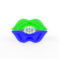 18K Bespoke Oval Diamond Ring — TOP