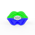 18K Bespoke Oval Diamond Ring — TOP